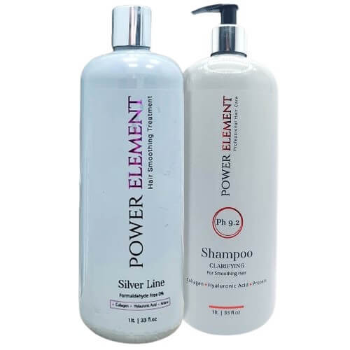 החלקה סילבר לשיער מובהר 1000 מ``ל + מוצר לבחירה: שמפו, מסכה או סרום - פאוור אלמנט