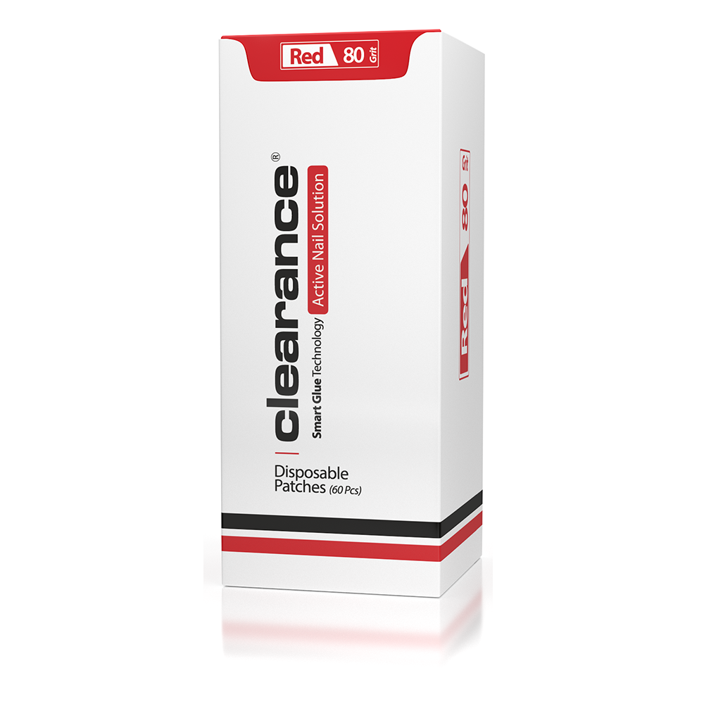 Grit 80 - קלירנס מדבקות שיוף מתחלפות מדבקה אדומה